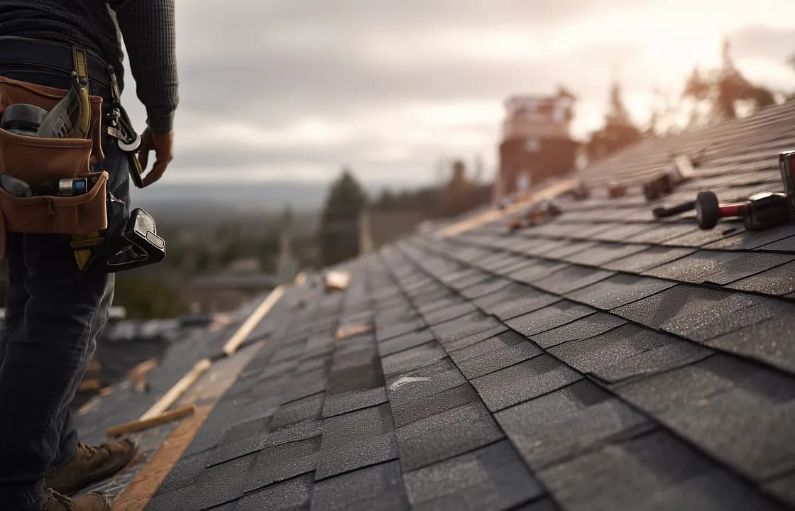 Residential home with a new roof