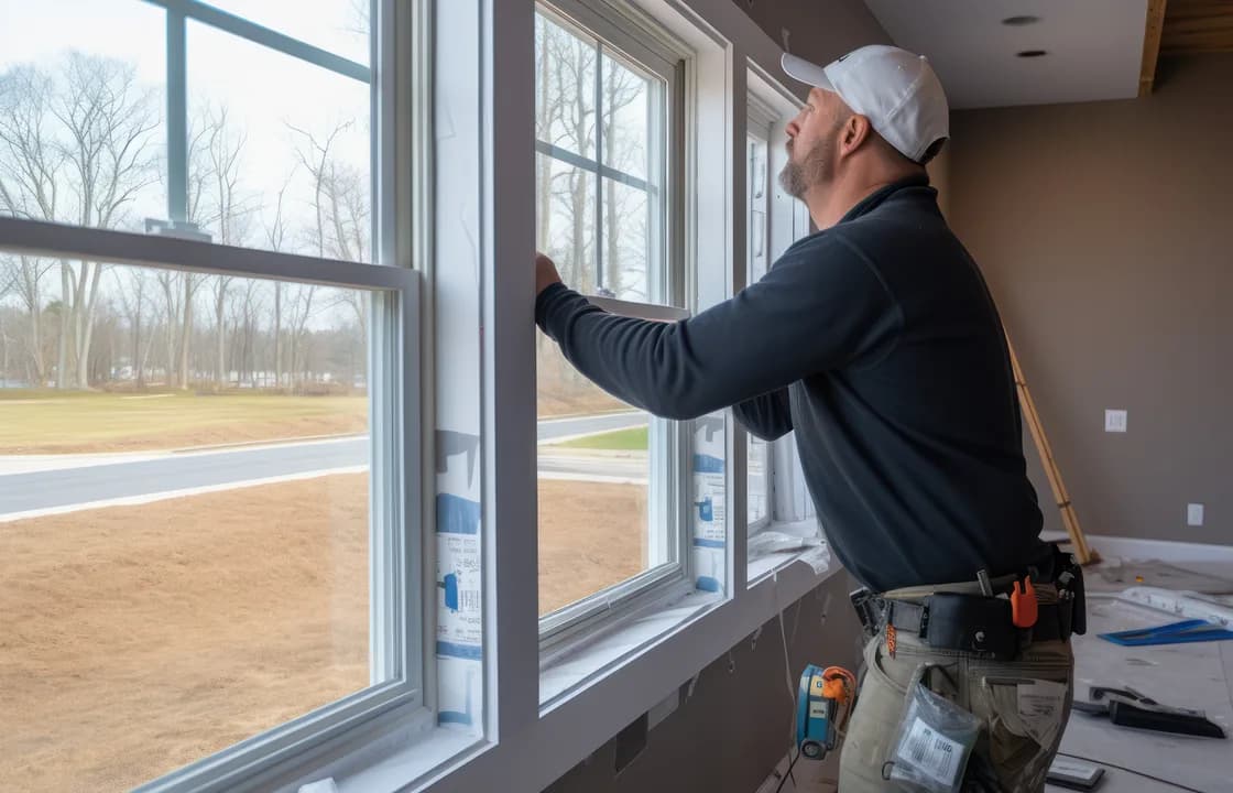 Energy-efficient windows installed in a home